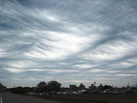 Cloud front moving in at Pt. Judith