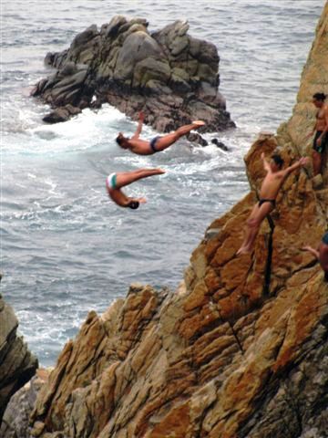 Acapulco divers diving Acapulco divers diving