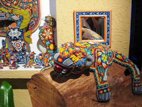 tribal objects in shop